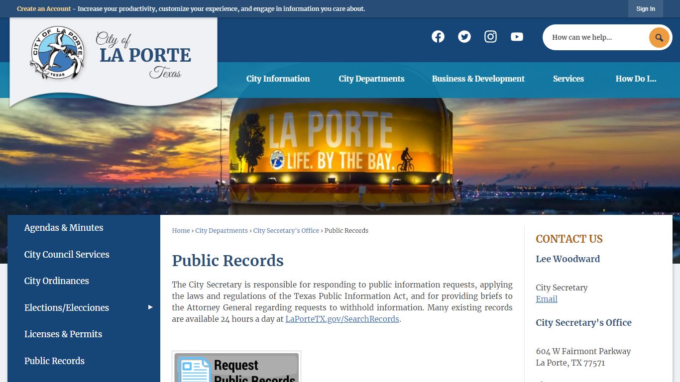 Public Records | La Porte, TX - Official Website